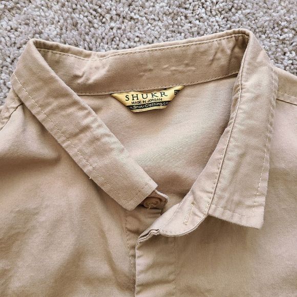 Shukr Tan Brown Button Up Long Sleeve Islamic Shirt Size XL EUC - Picture 4 of 10